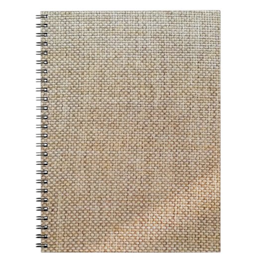 Gewebe aus braunem Spinnstoff Notizblock (Vorderseite)