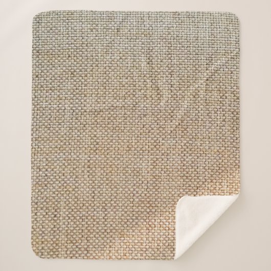 Gewebe aus braunem Spinnstoff Sherpadecke (Vorderseite)