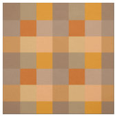 Gewebe aus braunem und orangefarbenem Schachbrett Stoff (Muster)