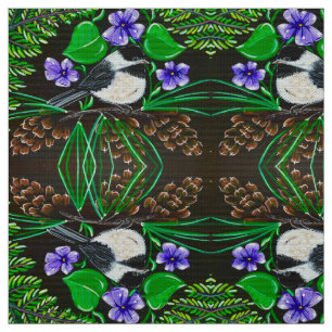 Gewebe aus Chickadee und Violetten Stoff