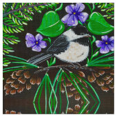 Gewebe aus Chickadee und Violetten Stoff (Nahaufnahme)