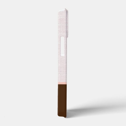 Gewebe aus Elfenbein, rosa und braun Case-Mate iPhone Hülle (Rückseite / Rechts)
