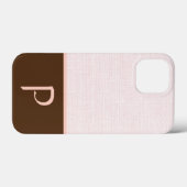 Gewebe aus Elfenbein, rosa und braun Case-Mate iPhone Hülle (Rückseite (Horizontal))