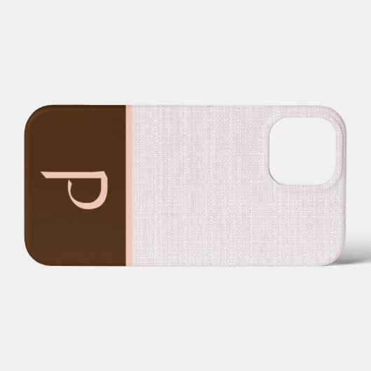 Gewebe aus Elfenbein, rosa und braun Case-Mate iPhone Hülle (Rückseite (Horizontal))