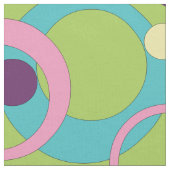 Gewebe aus Funky Green Circles Stoff (Nahaufnahme)