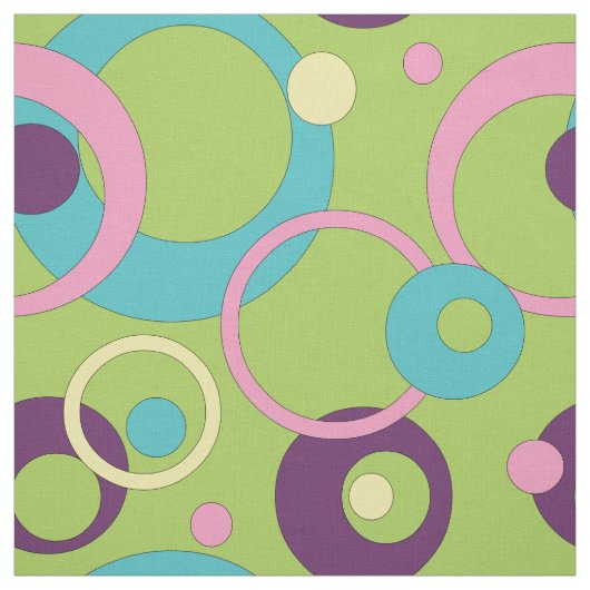 Gewebe aus Funky Green Circles Stoff (Muster)