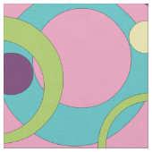 Gewebe aus Funky Pink Circles Stoff (Nahaufnahme)