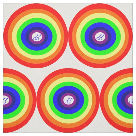 Gewebe aus Gay Men Round Rainbow Craft Stoff (Muster)