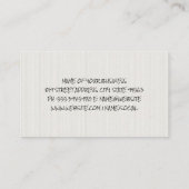 Gewebe aus Geweben und Geweben aus Thread-Nadel Visitenkarte (Rückseite)