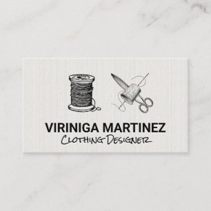 Gewebe aus Geweben und Geweben aus Thread-Nadel Visitenkarte