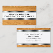 Gewebe aus Holz und Imitaten Visitenkarte (Vorne/Hinten)