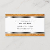 Gewebe aus Holz und Imitaten Visitenkarte (Rückseite)