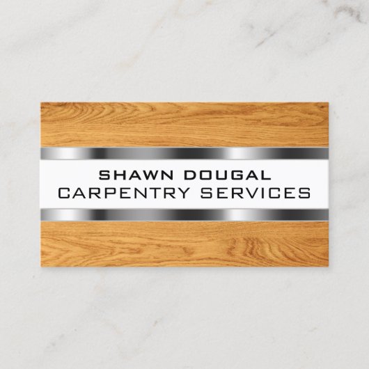 Gewebe aus Holz und Imitaten Visitenkarte (Vorderseite)