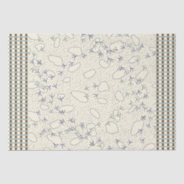 Gewebe aus Karierten Vogelspuren und Seetang Seidenpapier