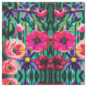 Gewebe aus lebhaften Blume Stoff (Nahaufnahme)