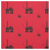 Gewebe aus Ölbohrinseln - rot Stoff (Muster)