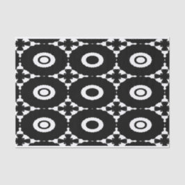 Gewebe aus schwarzen und weißen Kreuzen und Kreiss Seidenpapier