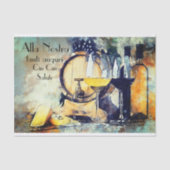 Gewebe aus Wein und Käse Seidenpapier (Vorderseite)