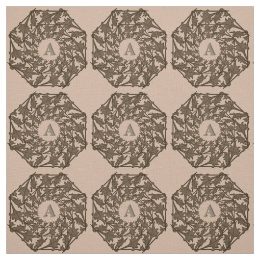 Gewebe - Blätter mit Anfangsbuchstaben Stoff (Muster)