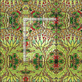 Gewebe-Blumen-William Morris 9 Stoff (Kachel)