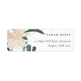 GEWEBE BLUSH GOLD FLORAL BUNCH WASSERCOLOR ADRESSE