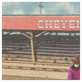 Gewebe Cheyenne-Rodeo-Cowboy-Stier-Reiter-2 Stoff (Nahaufnahme)