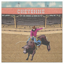 Gewebe Cheyenne-Rodeo-Cowboy-Stier-Reiter-2