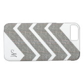 Gewebe-Denim-Zickzack Monogramm iPhone 7/8 Hüllen (Rückseite (Horizontal))