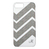 Gewebe-Denim-Zickzack Monogramm iPhone 7/8 Hüllen (Rückseite)