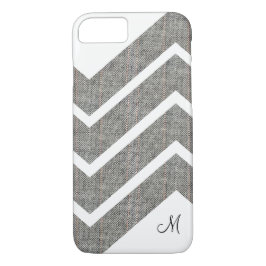 Gewebe-Denim-Zickzack Monogramm iPhone 7/8 Hüllen