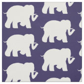 Gewebe der Marine u. der weißen Elefanten Stoff (Muster)