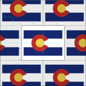 Gewebe des Colorado-Staatsflaggenmuster-Gewebes Stoff (Kachel)