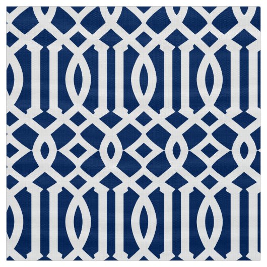 Gewebe des Marine-Blau-marokkanisches Muster-| Stoff (Muster)