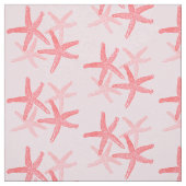 Gewebe des Seerotes Rosa starfish-Strandes Stoff (Muster)