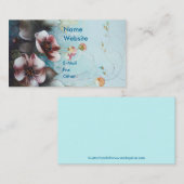 Gewebe entwirft rosa Blumen Visitenkarte (Vorne/Hinten)