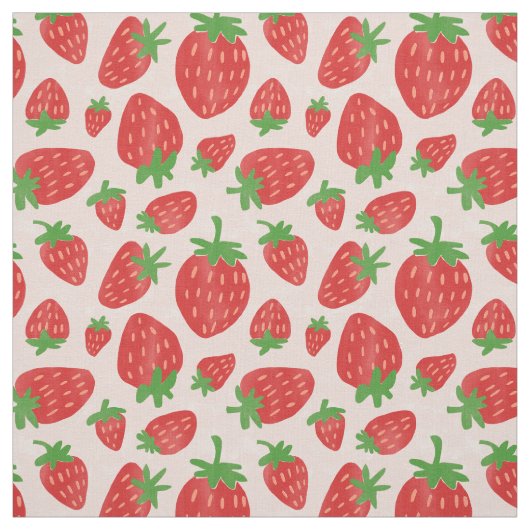 Gewebe für Wasserfarben Erdbeeren Stoff (Muster)
