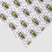 Gewebe - Gelbe und schwarze Bienen Seidenpapier (Ausschnitt)