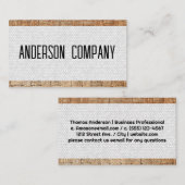 Gewebe | Geometrisches Verschraubmuster Visitenkarte (Vorne/Hinten)