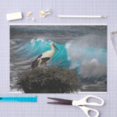 Gewebe Geschenkpapier mit Ozean und Nesting Bird Seidenpapier (Handwerk)