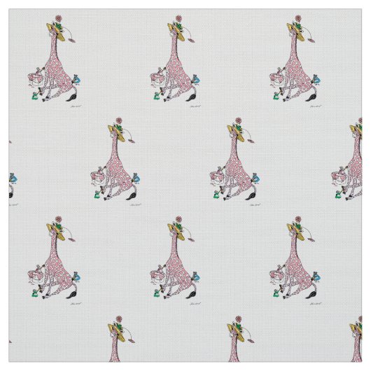 Gewebe-Giraffe rosa gemalt Stoff (Muster)