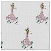 Gewebe-Giraffe rosa gemalt Stoff (Nahaufnahme)