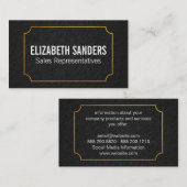 Gewebe / Goldrahmen Visitenkarte (Vorne/Hinten)