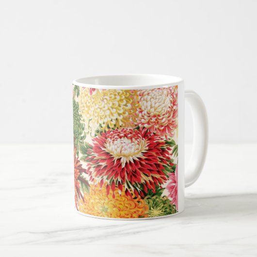 Gewebe-japanische Chrysantheme-Tasse Philip Jacobs Kaffeetasse (VorderseiteRechts)