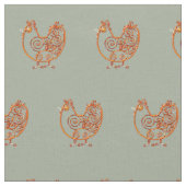 Gewebe - Kupferhühner Stoff (Nahaufnahme)