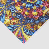 Gewebe mit abstrakter rumänischer Farbgebung Seidenpapier (Ausschnitt)