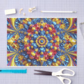 Gewebe mit abstrakter rumänischer Farbgebung Seidenpapier (Handwerk)