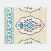 Gewebe mit Blumen nahtlos im ethnischen Stil Fleecedecke (Vorderseite (Horizontal))