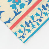 Gewebe mit Blumen nahtlos im ethnischen Stil Fleecedecke (Ecke)