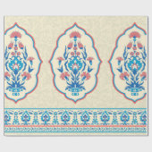 Gewebe mit Blumen nahtlos im ethnischen Stil Geschenkpapier (Flach)