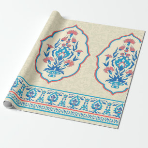 Gewebe mit Blumen nahtlos im ethnischen Stil Geschenkpapier